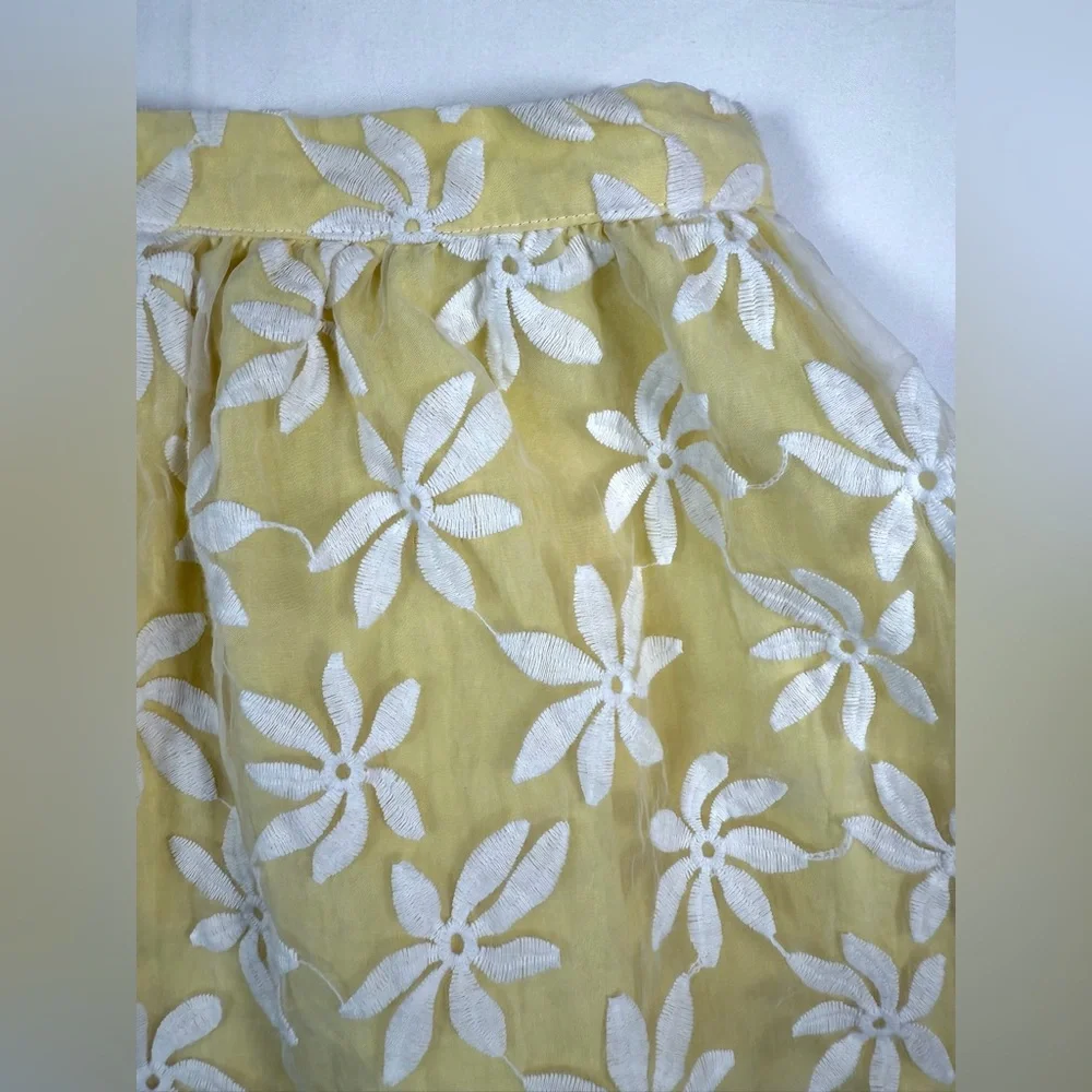 GYMBOREE Girls Floral Embroidered Skirt 5T Cottagecore Spring Mesh‎ Cute
